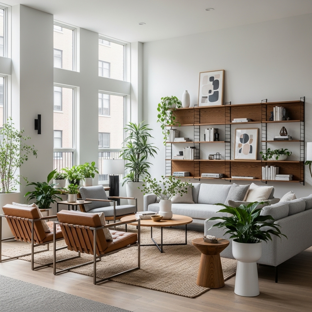 Design Principles for Modern Urban Homes – Modern minimalist apartment interior with natural light and neutral tones
