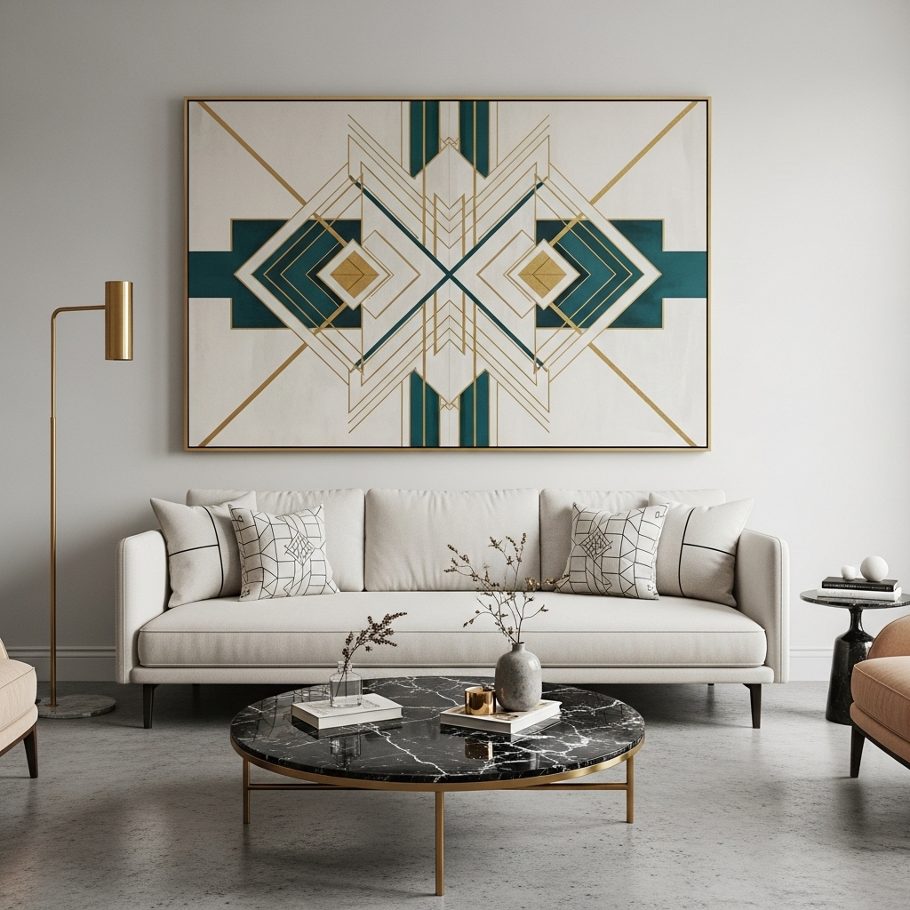 geometric art deco wall art