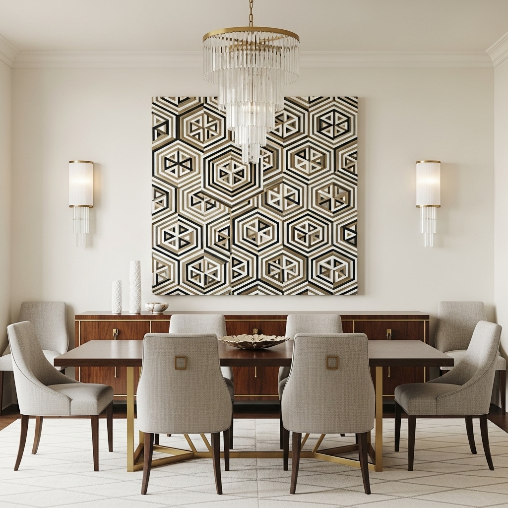 geometric art deco dining room ideas