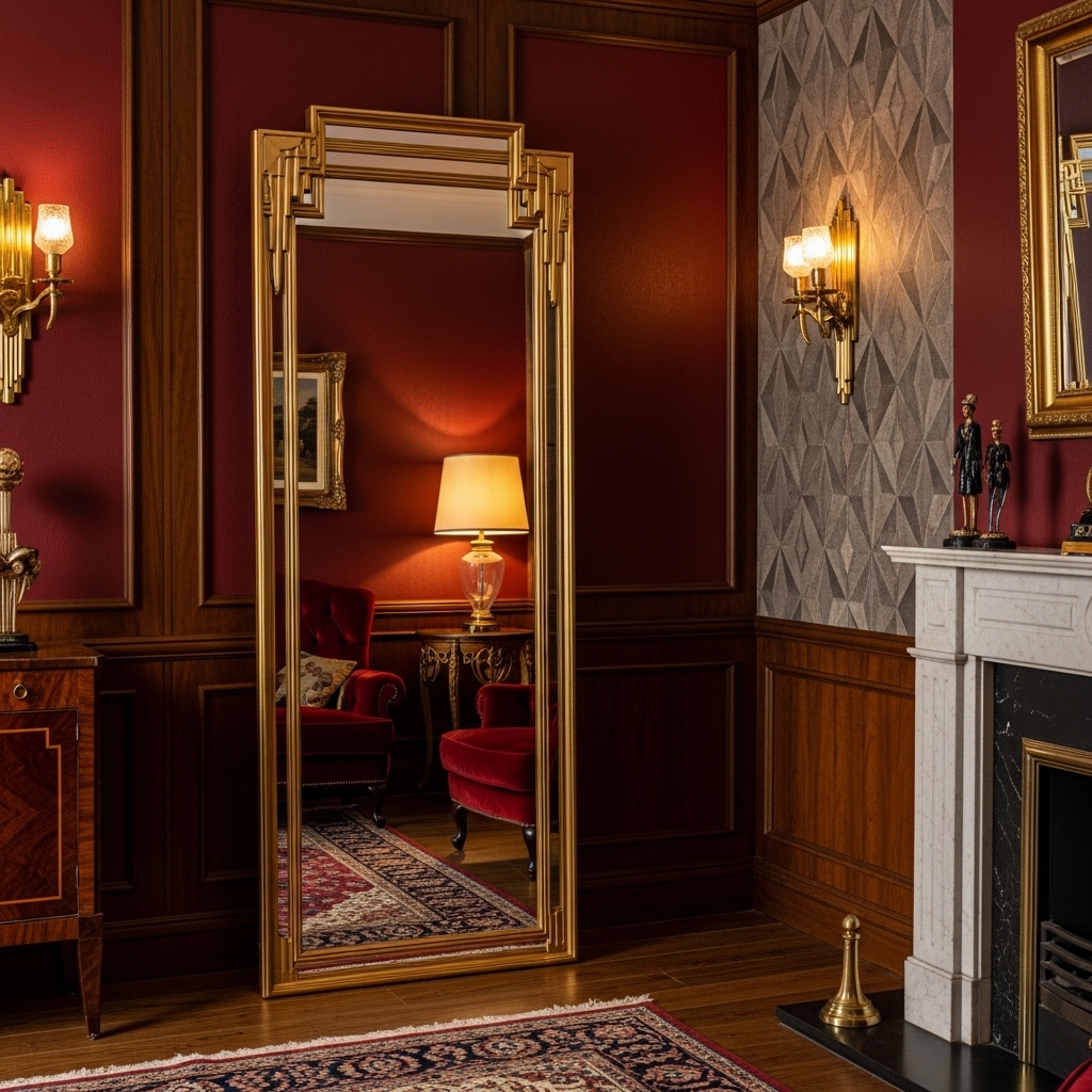 mirror 1930s art deco living room