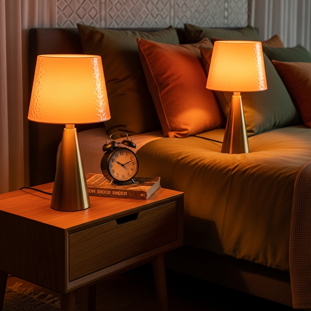 retro bedside lamps 1970s bedroom