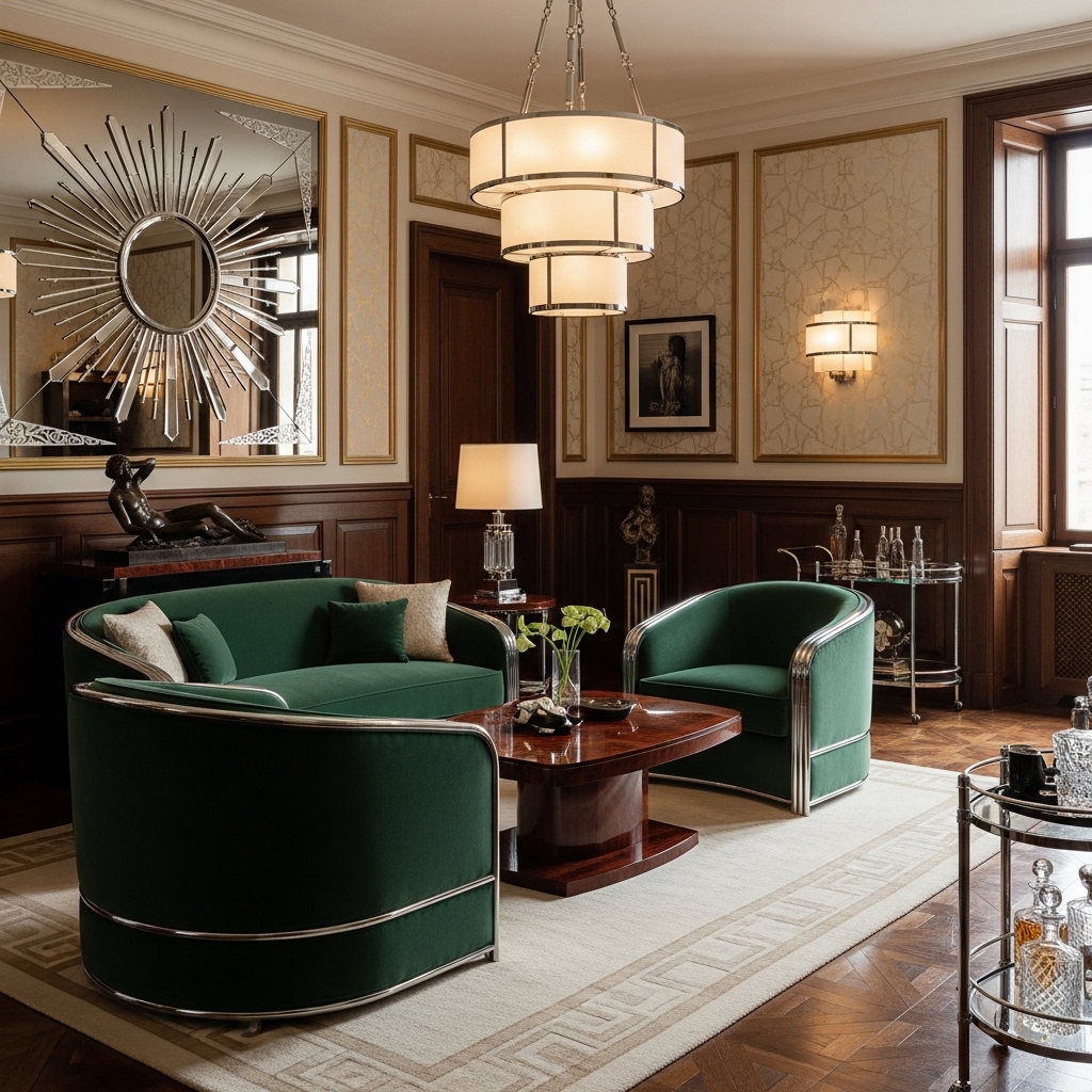 vintage art deco living room