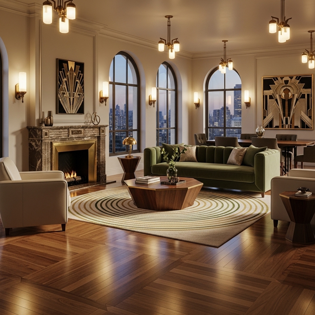 art deco wooden flooring