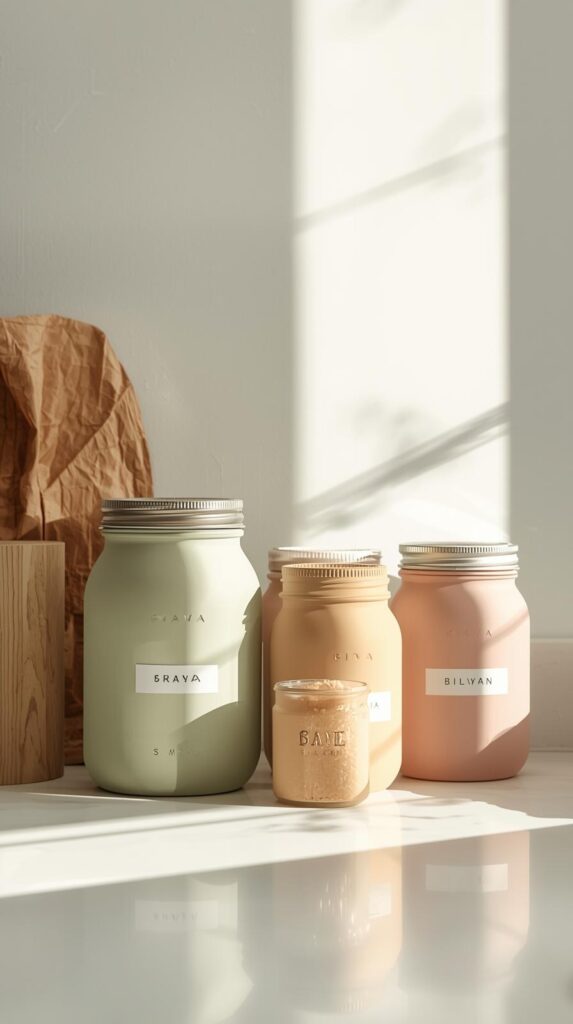 Home aesthetic DIY kitchen jar ideas