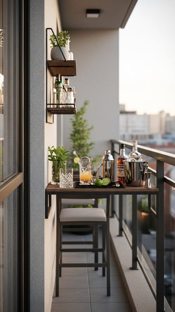 balcony bar shelf decoration ideas