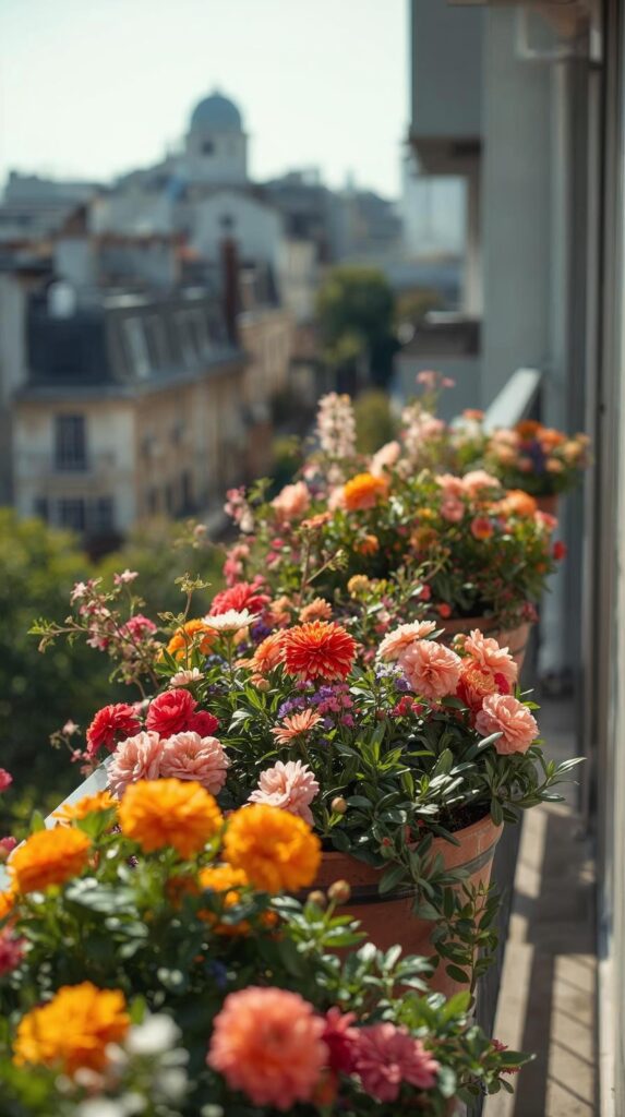 Balcony railing planter home garden idea for apartments