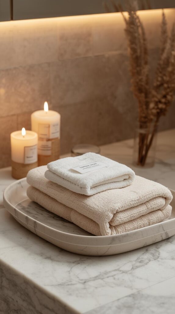 Bathroom home decor inspo with spa-like vibe