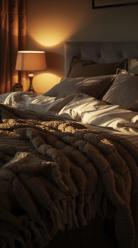 Cozy bedroom decor inspiration with warm lighting