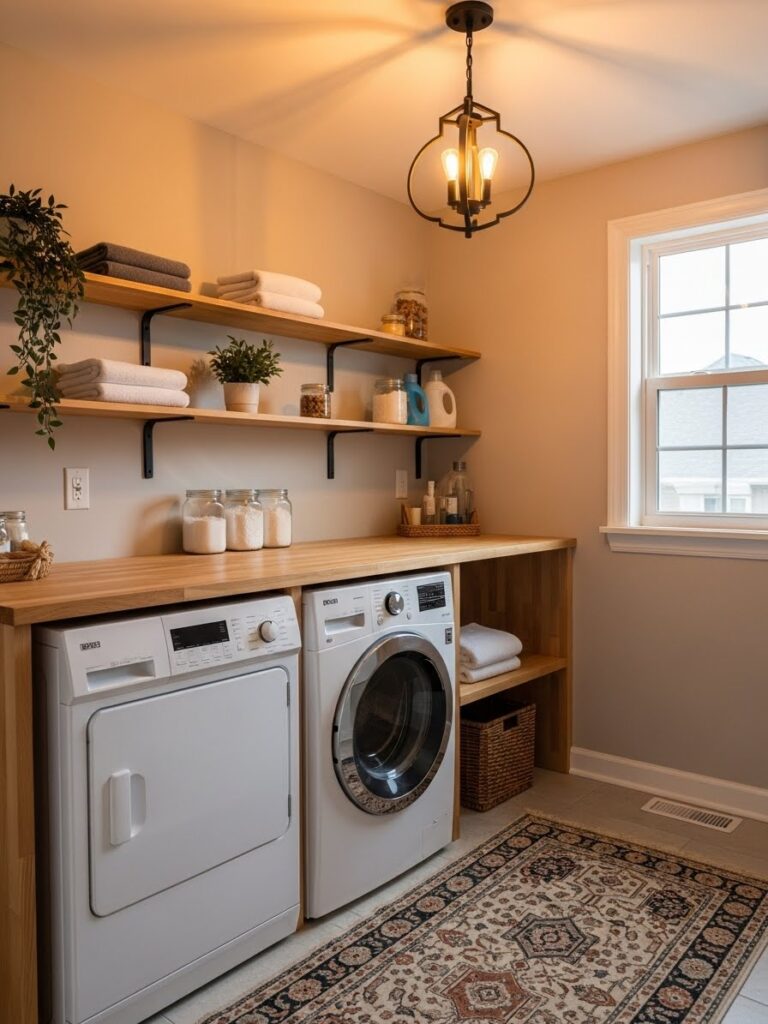 Cozy laundry room lighting ideas