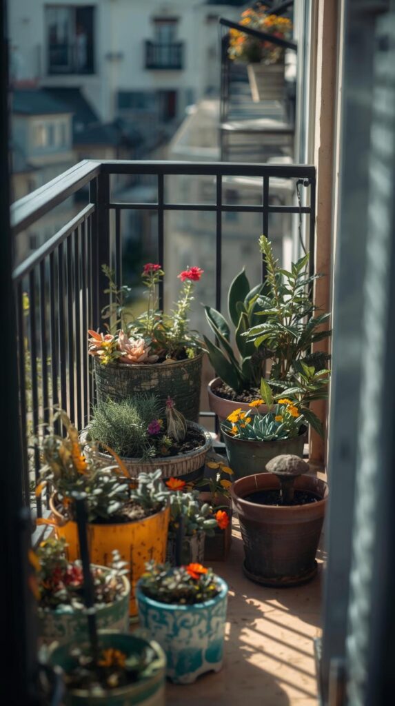 DIY container home garden idea for small spaces