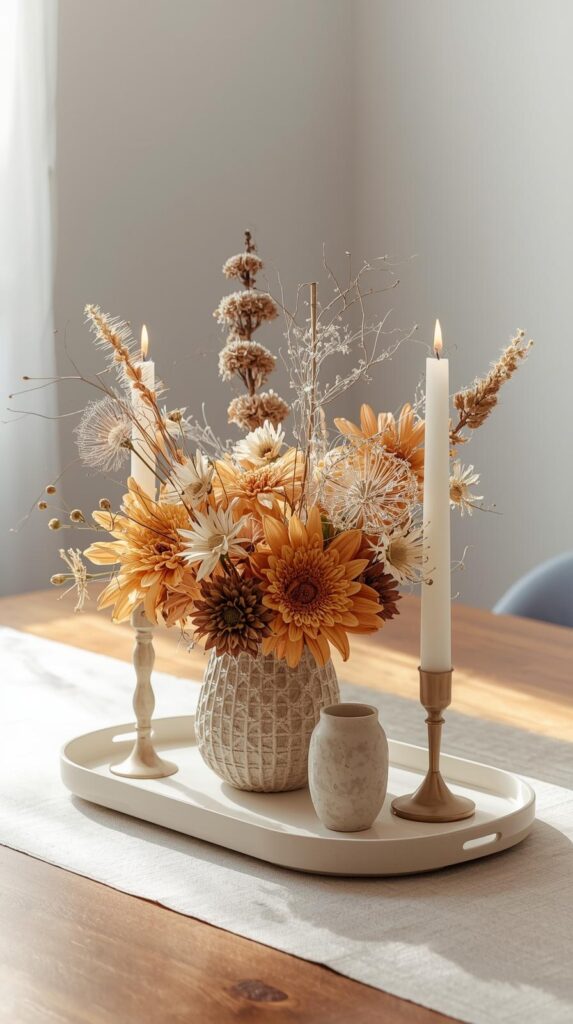 Easy DIY table centerpiece for aesthetic home