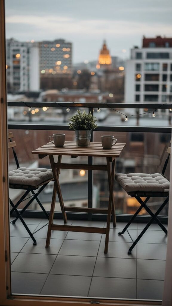 foldable furniture balcony decoration ideas for small spaces