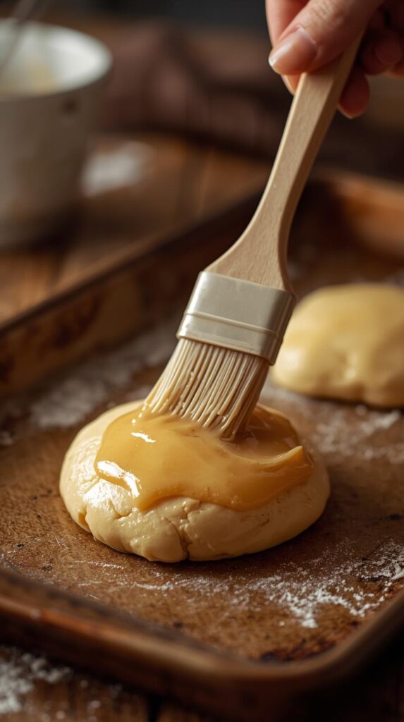 Pastry brush used for glazing baked goods