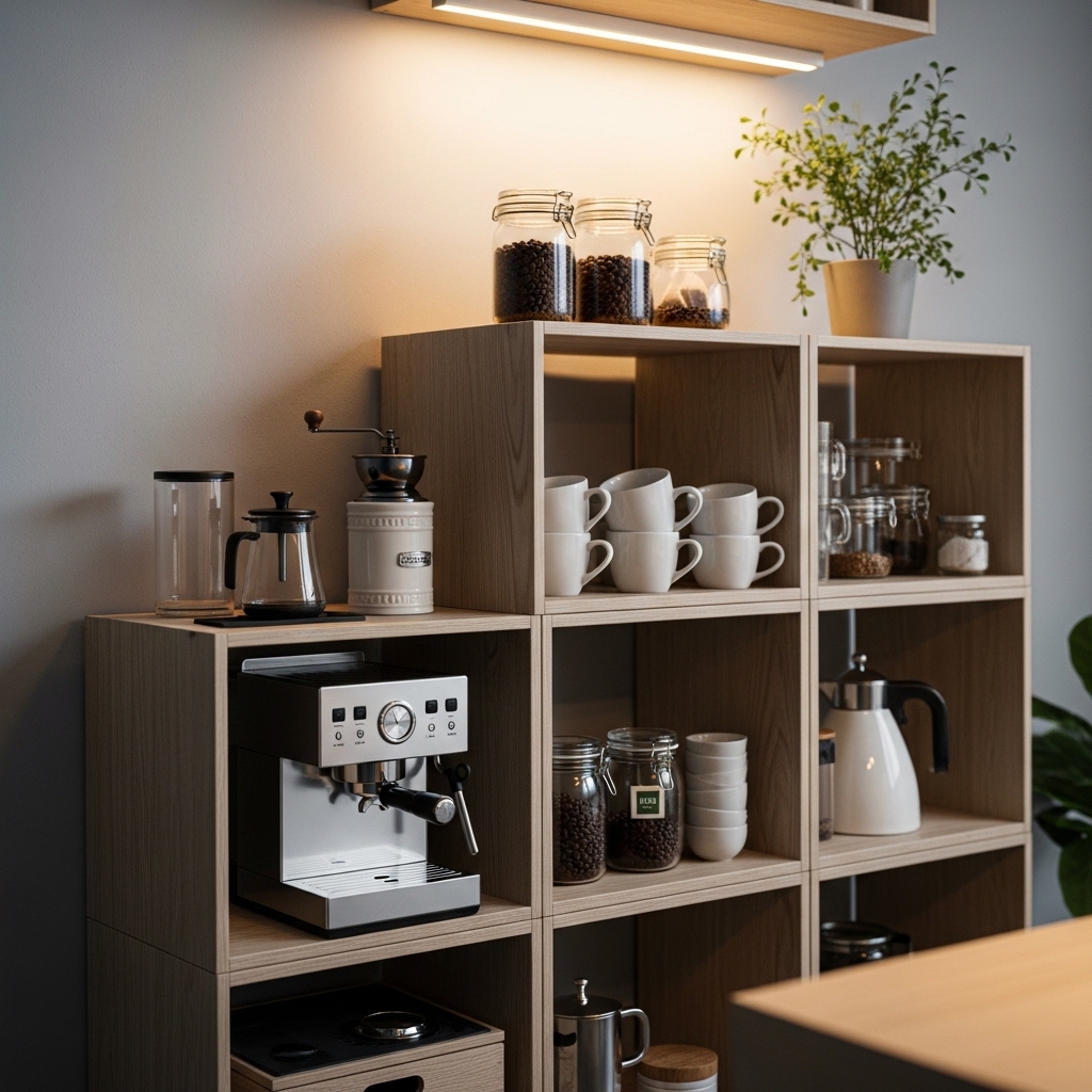 IKEA-inspired DIY coffee bar setup