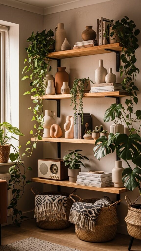 Indoor plant shelf home garden idea for apartments