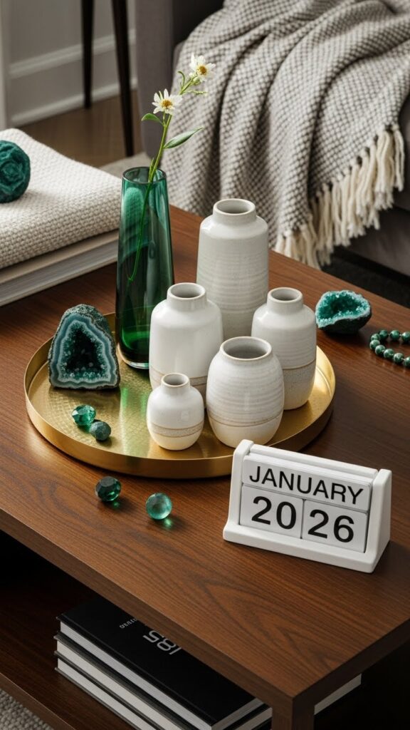 Coffee table decor ideas for January home refresh