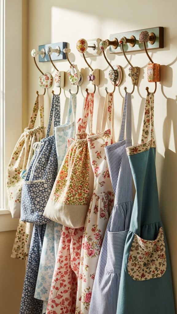 Laundry room ideas with wall hooks for daily organization