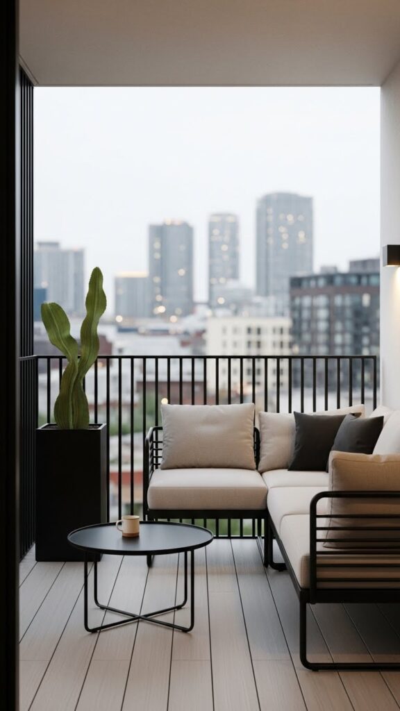 modern minimalist balcony decoration ideas