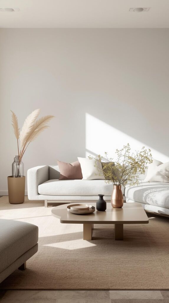 Modern living room decor inspo with clean lines