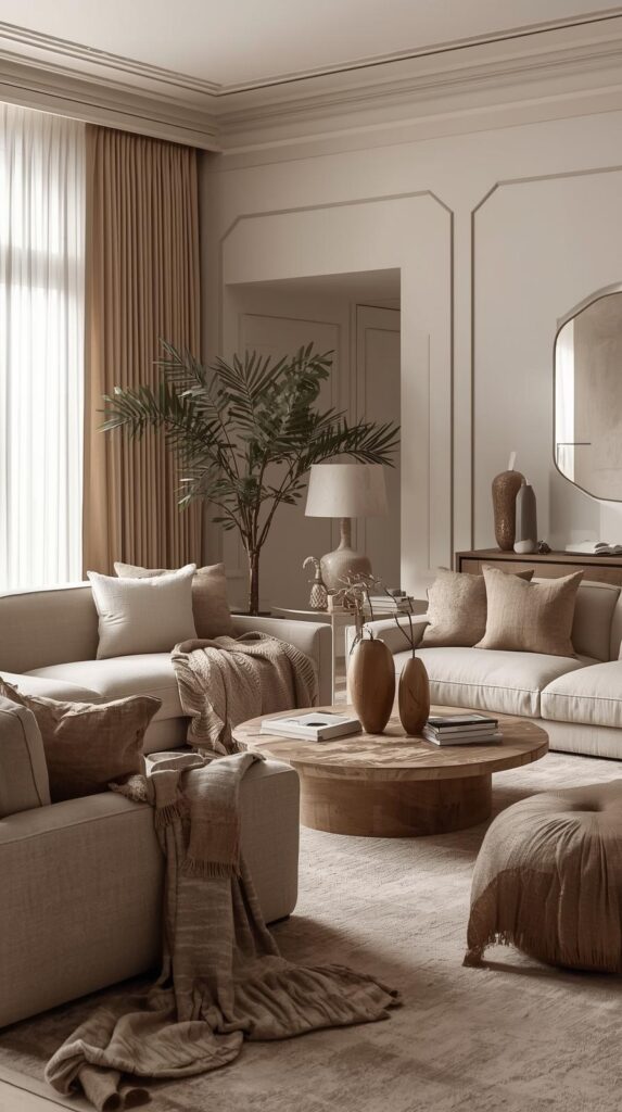 Neutral home decor inspo with depth