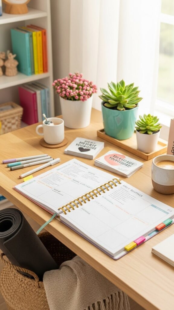 Organized aesthetic maintained through daily habits