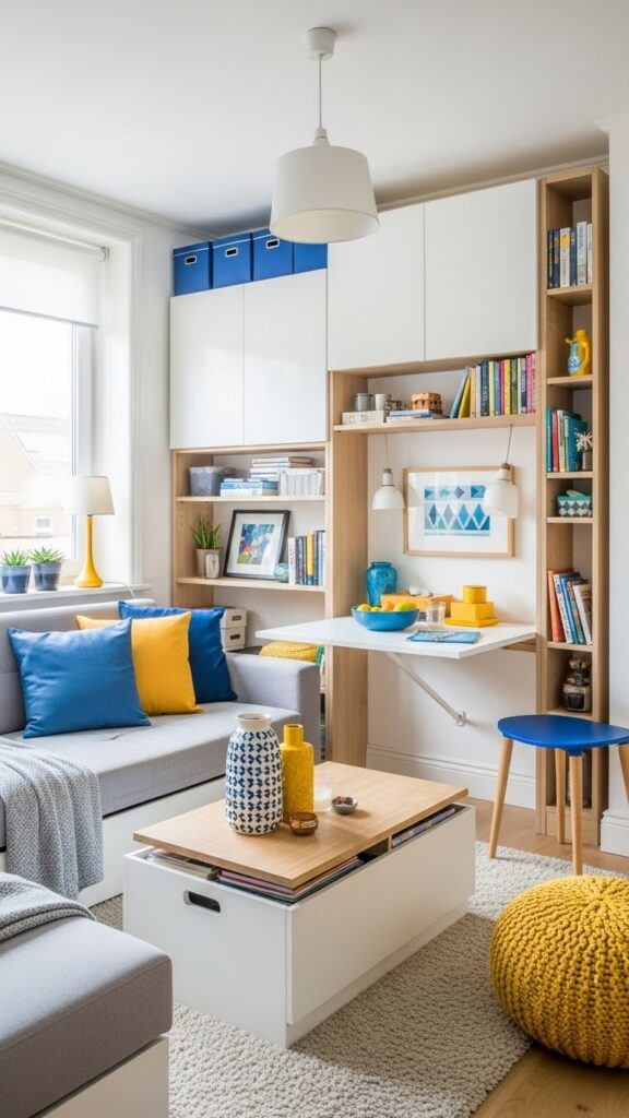 Organized life aesthetic ideas for small colorful spaces