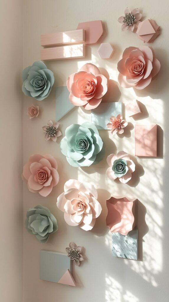 Paper DIY wall decor for aesthetic homes