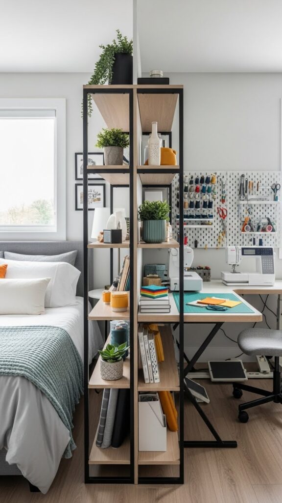 Sewing room layout design ideas for shared rooms
