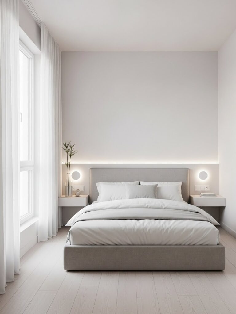 Light small modern bedroom