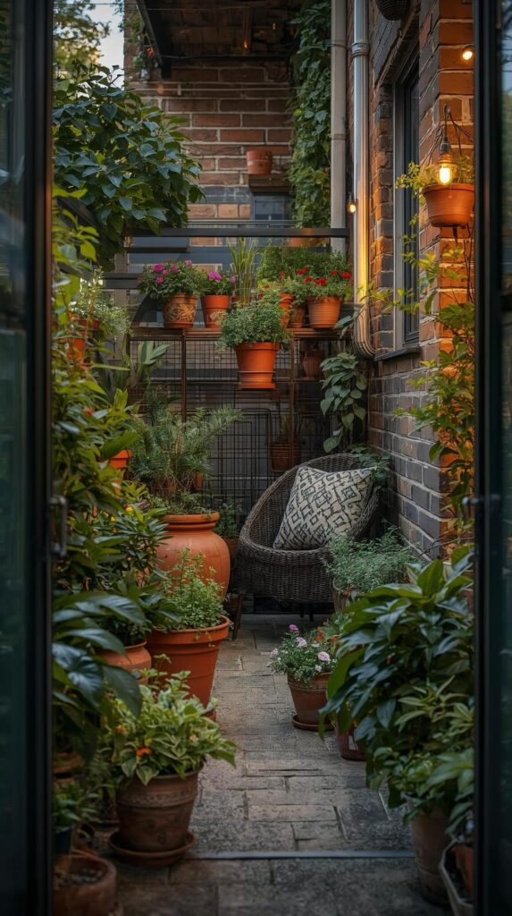 Small patio home garden idea for apartments