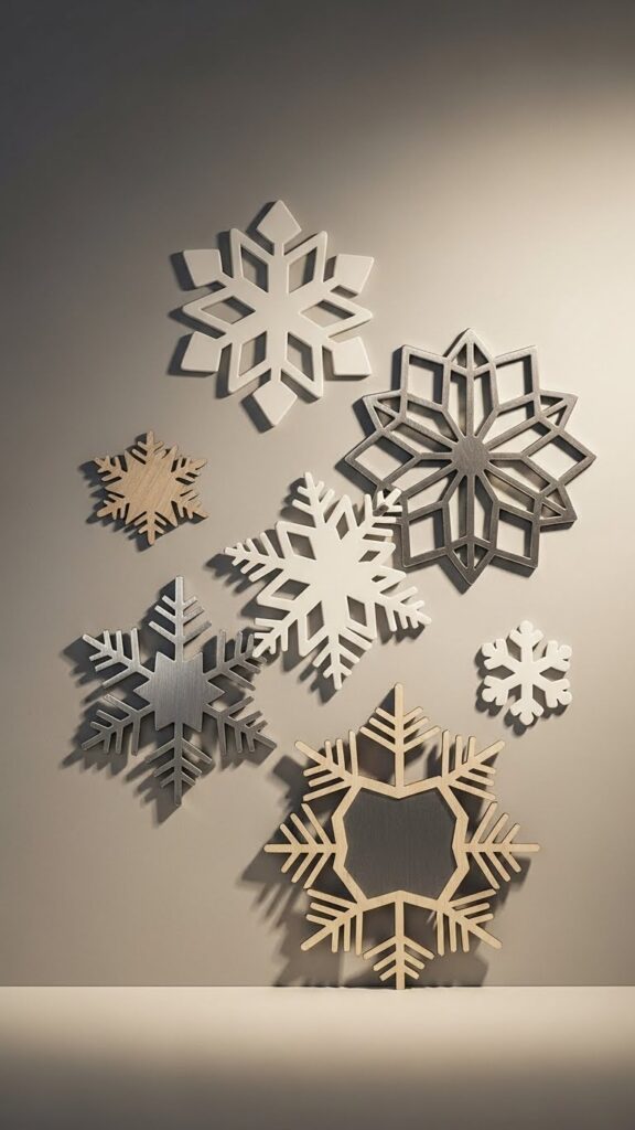 Minimal snowflake design for modern decor