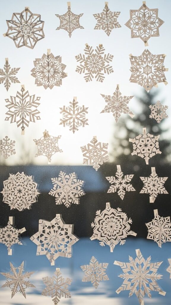 Classic paper snowflake design for winter decor