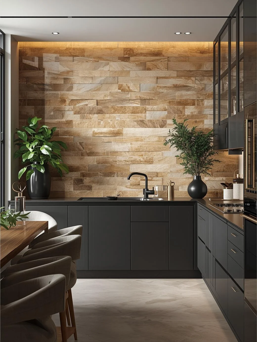 16 Stone Backsplash Kitchen Ideas