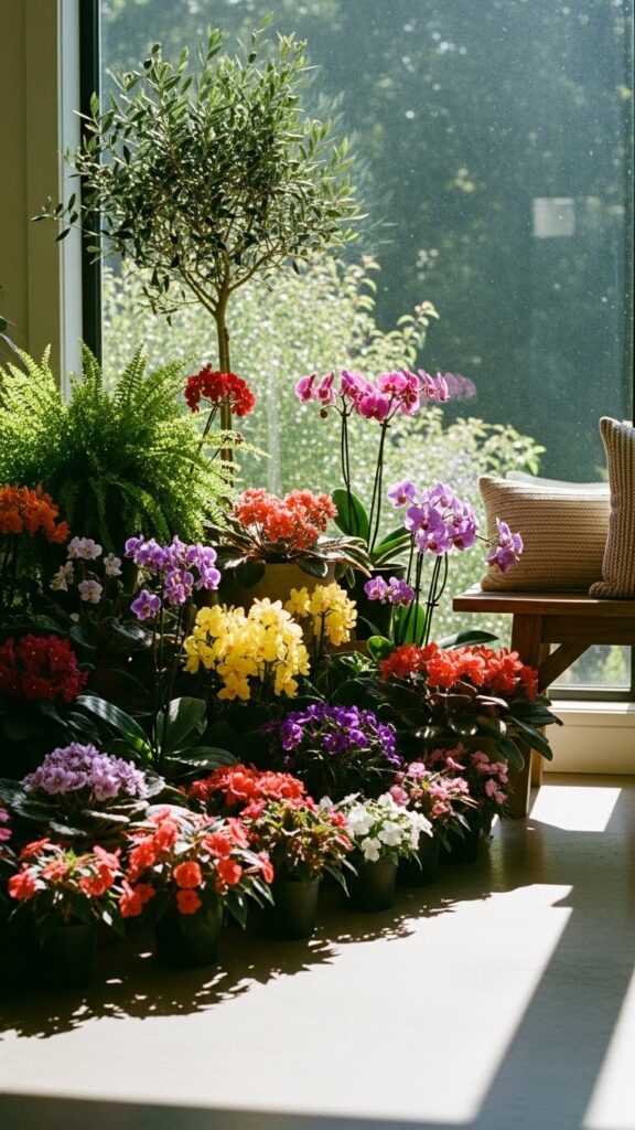 Sunny window home garden idea for small homes