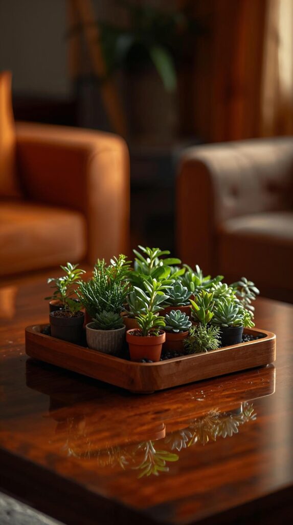 Tabletop mini home garden idea for apartments