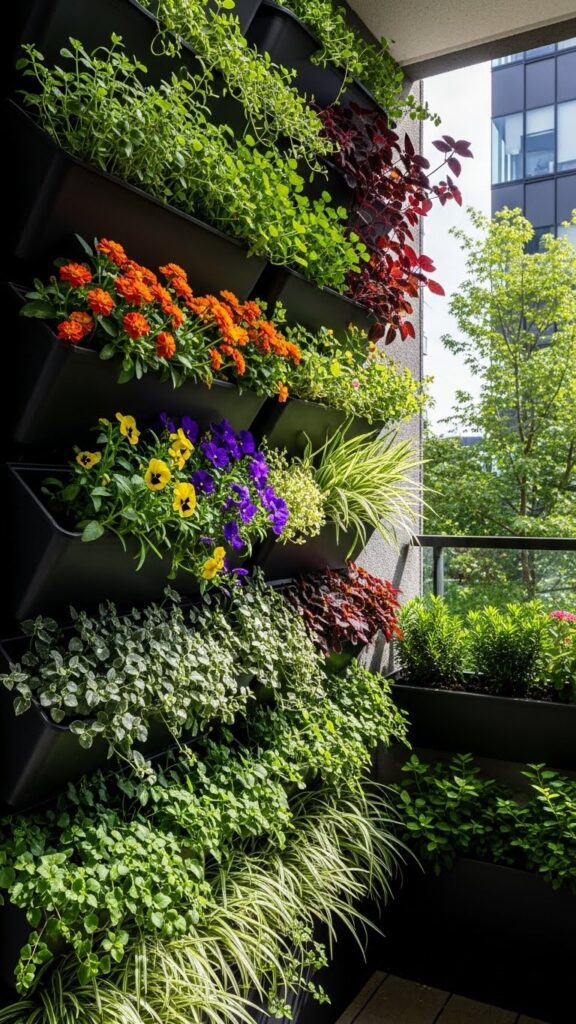 Vertical wall home garden idea for small apartment spaces