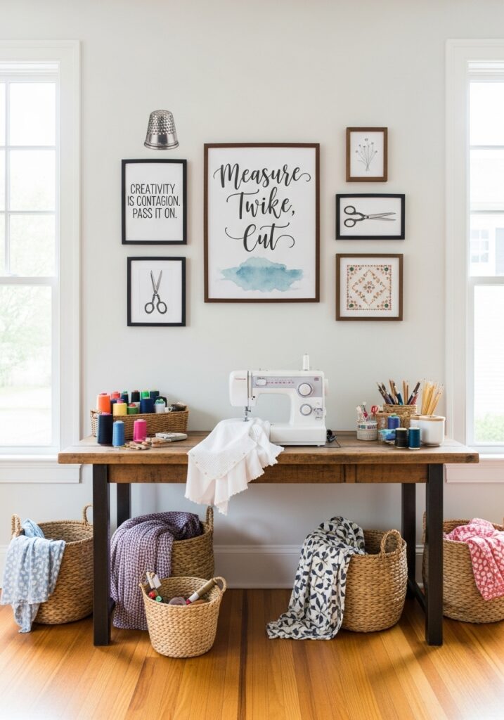  Inspirational decor enhancing creativity in a sewing room