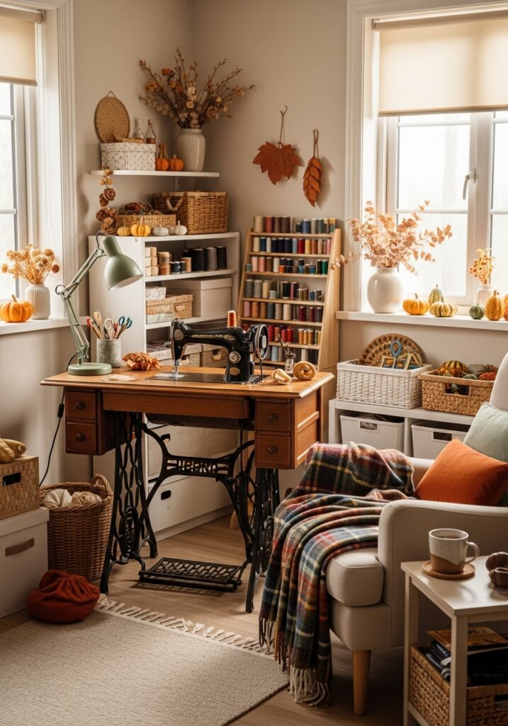  Seasonal decor accents refreshing sewing room design