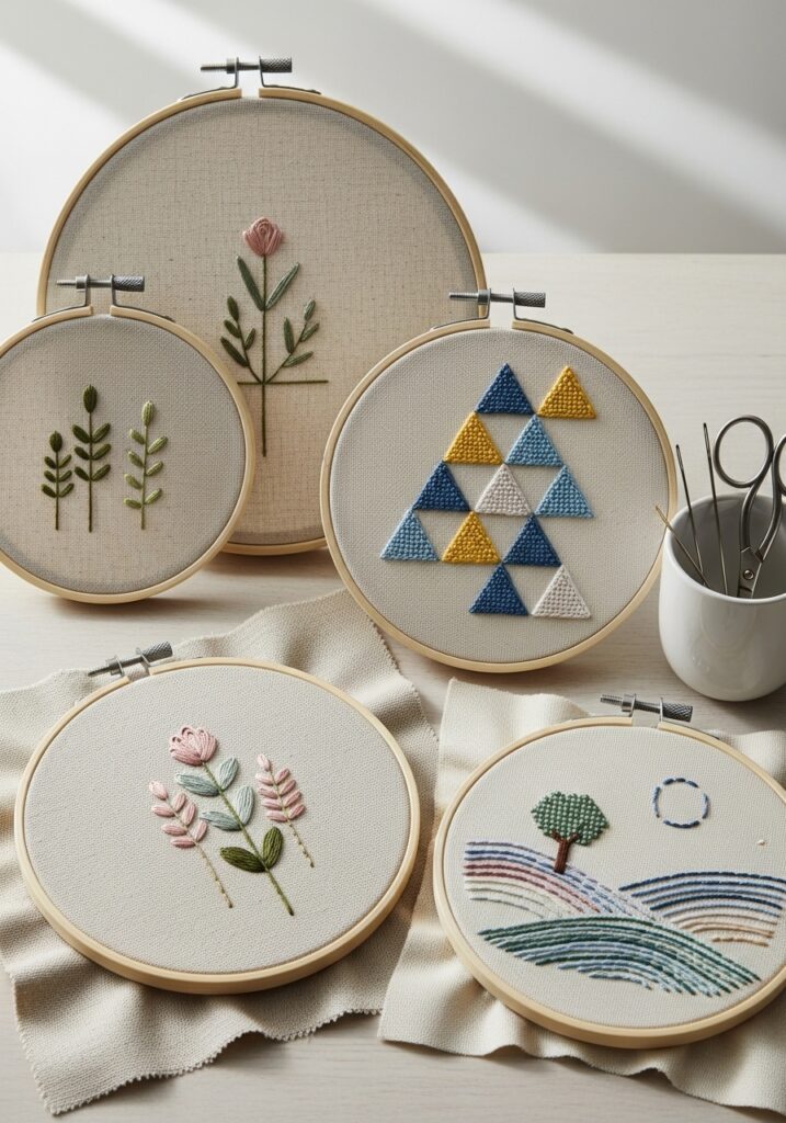 Beginner-friendly embroidery decor projects using simple stitched designs