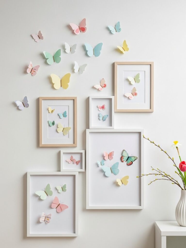 Butterfly crafts adding a playful spring touch to home decor