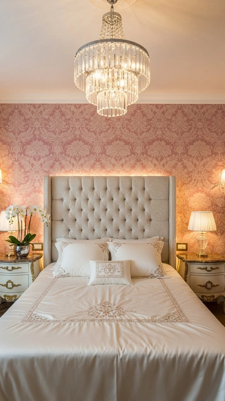 pink bedroom wallpaper