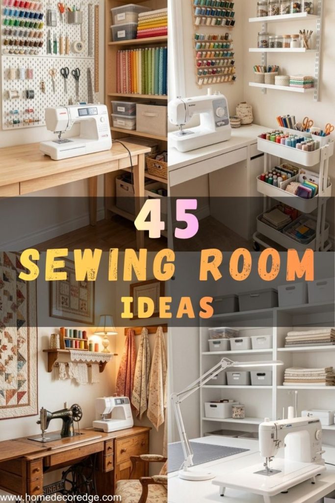 45 sewing room ideas including modern pegboard setup small space storage vintage charm and minimalist white studio for every style and budget