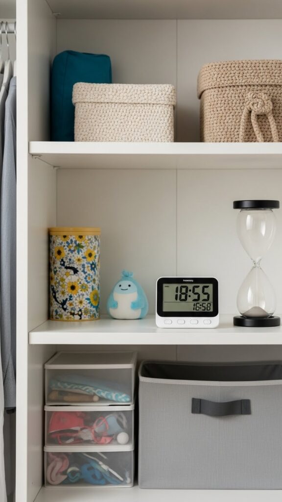 Digital timer display helping kids gamify and manage their morning routine timing