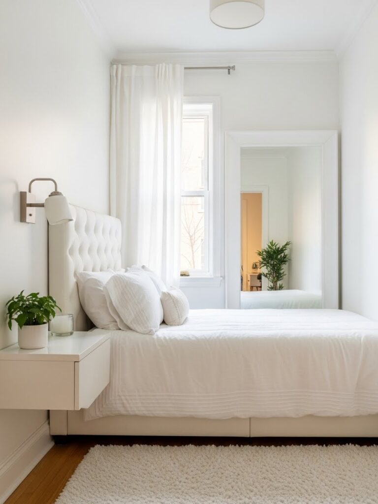 white bedroom ideas for small rooms