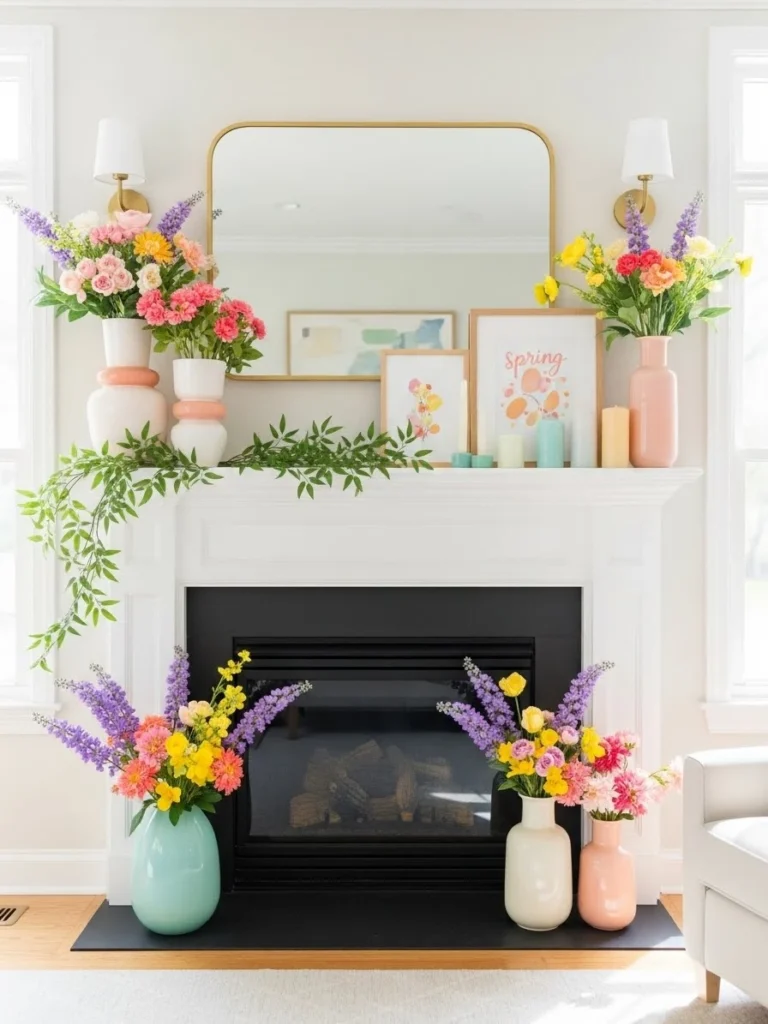spring mantel decor ideas