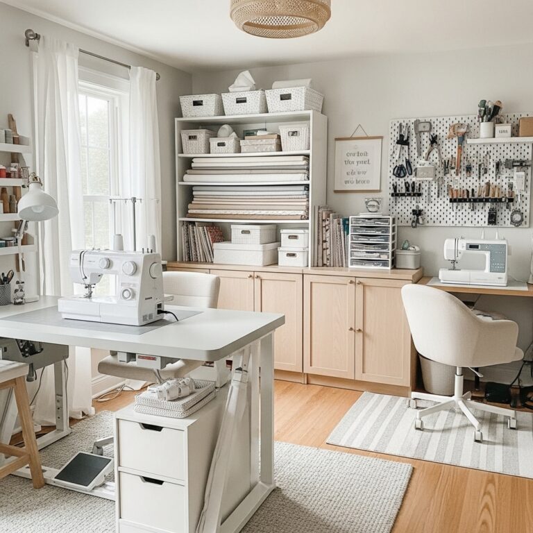 how to set up a sewing room
