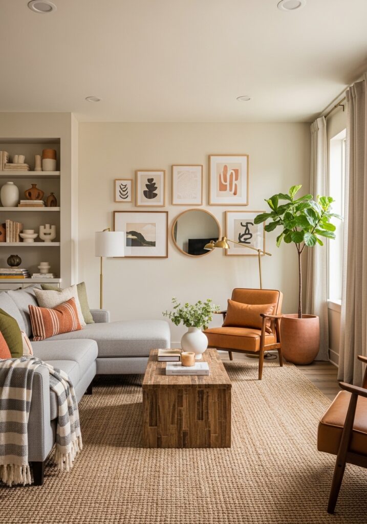 Apartment decorated with a cohesive and well-defined interior style