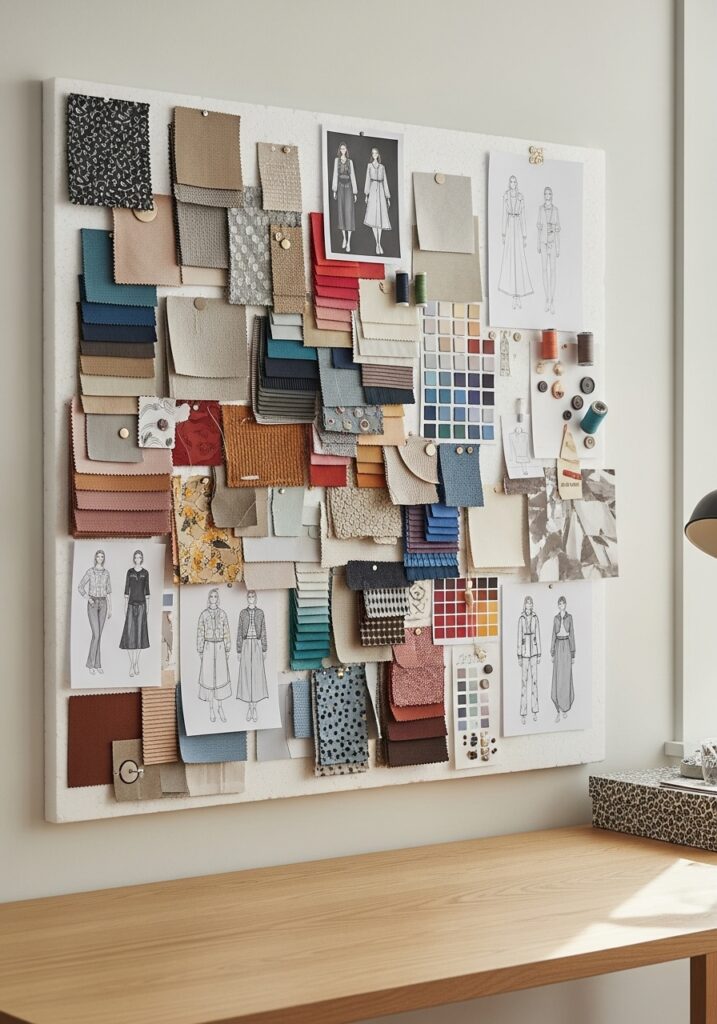 Inspiration board supporting creative planning