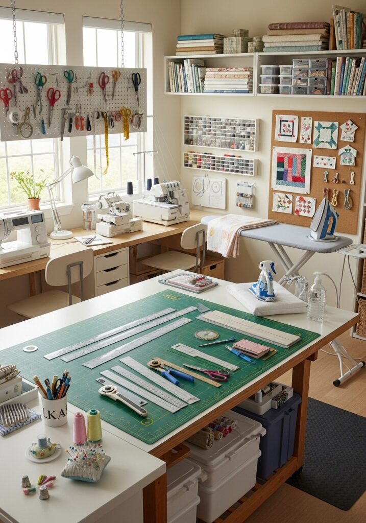  Tool-proximity sewing room layout improving efficiency