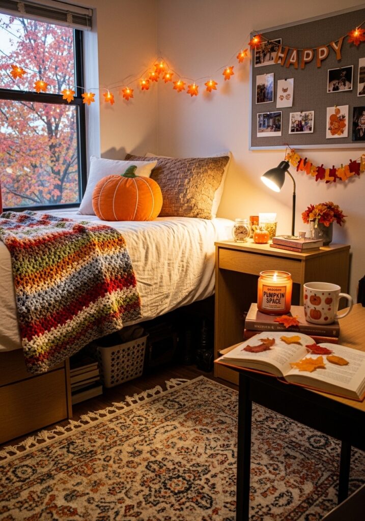 Seasonal decor updates refreshing dorm room style